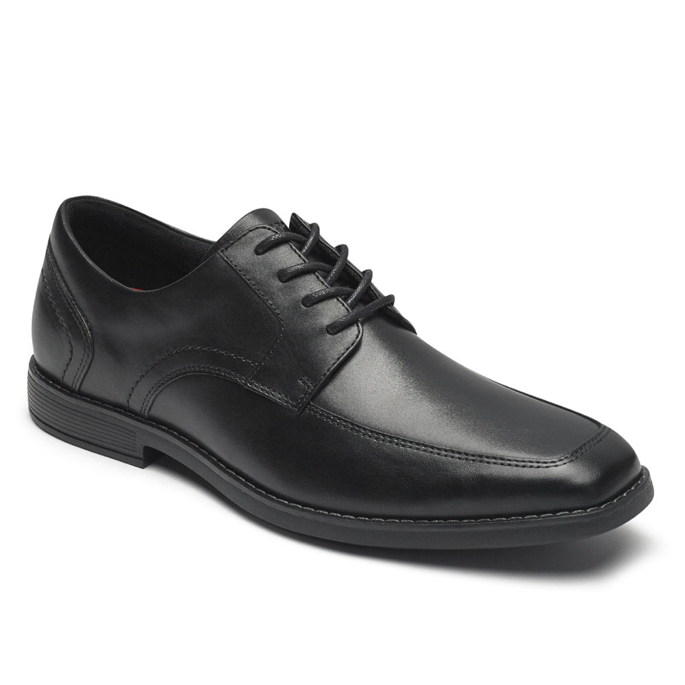 Oxfords Rockport Homem Pretas - Slayter Apron Toe - 43589IVFH